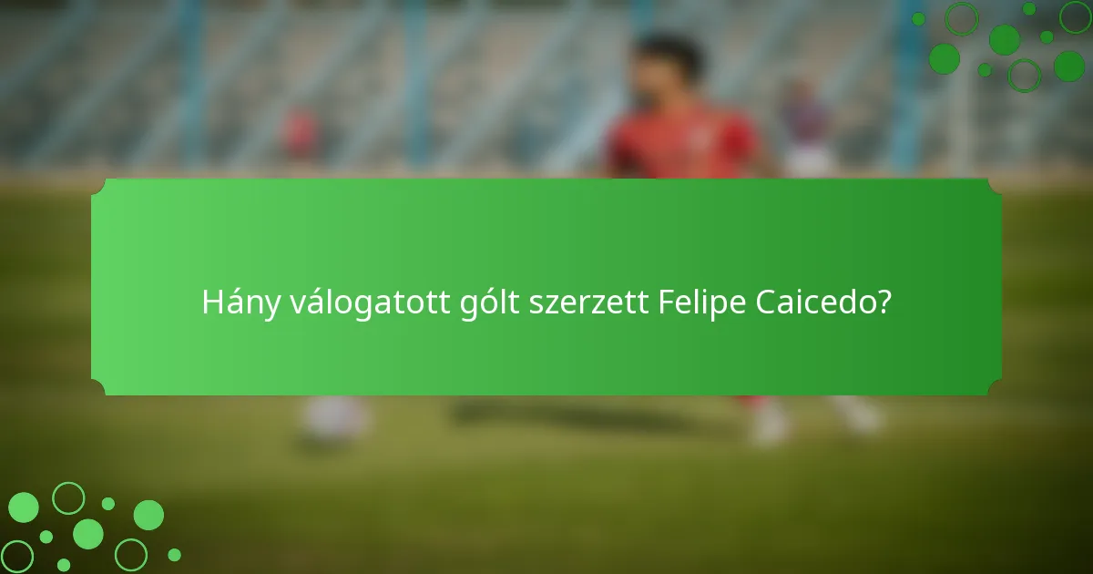 Hány válogatott gólt szerzett Felipe Caicedo?