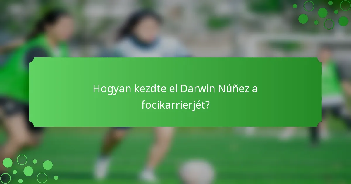 Hogyan kezdte el Darwin Núñez a focikarrierjét?
